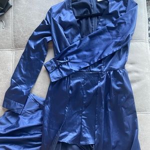 Navy silk jumper